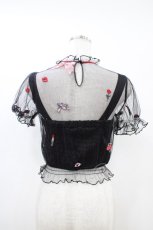 画像2: Swankiss / コスメ刺繍トップス Free ブラック H-26-05-03-048-CA-TO-NS-ZH (2)