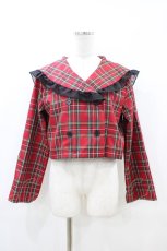 画像1: virally / 星月夜あむ/チェックジャケット M レッド H-26-05-03-054-PU-JA-NS-ZH (1)