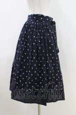 画像2: Jane Marple / Sprinkled flowers wrapped skirt  ネイビー H-26-05-03-1030-JM-SK-KB-ZH (2)