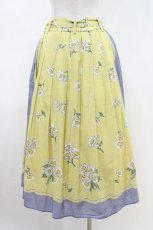 画像3: Jane Marple / Miss Daisyのタックスカート  イエロー×ラベンダー H-26-05-03-1033-JM-SK-KB-ZH (3)