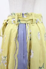 画像4: Jane Marple / Miss Daisyのタックスカート  イエロー×ラベンダー H-26-05-03-1033-JM-SK-KB-ZH (4)