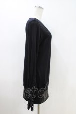 画像2: Qutie Frash / ギャザー切替ロングカットソー  黒 H-26-05-03-1004-QU-TO-KB-ZH (2)