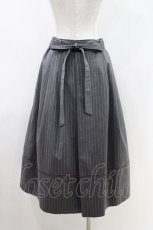 画像3: Jane Marple / British stripe tea house skirt  gray-stripe H-26-05-03-1037-JM-SK-KB-ZH (3)