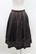 画像3: Jane Marple Dans Le Salon / Old England stripe quatre tuck skirt M ワイン H-26-05-03-1038-JM-SK-KB-ZH (3)
