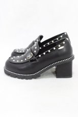 画像2: EATME / ストーンローファー M/23.5cm ブラック H-26-05-03-001-LO-SH-NS-ZH (2)