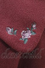 画像3: an another angelus / ローズ刺繍ビッグカラーオーバーコート Free Bordeaux H-26-05-03-059-CA-CO-NS-ZH (3)
