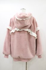 画像2: Manon Mimie / By Colour Frill Fur Blouson Free ピンク H-26-05-03-060-GO-CO-NS-ZH (2)