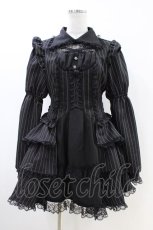画像1: NOEMIE / ゴシックドレッシーデコルテクロスセットアップ M ブラック H-26-05-03-017-LO-OP-NS-ZH (1)