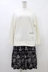 画像1: Jane Marple / Jane's drawingのトロンプルイユドレス M アイボリー×ブラック H-26-05-04-039-JM-OP-KB-ZH (1)
