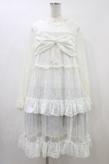 画像1: MR corset / Aラインロングスリーブワンピース  白 H-26-05-04-040-PU-OP-AK-ZH (1)