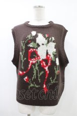 画像1: merry jenny / bouquet sweater vest  ブラウン H-26-05-04-052-LO-TO-KB-ZH (1)