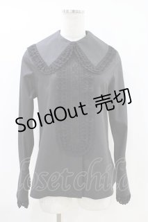 Moi-meme-Moitie / スカラップコットンレース長袖ブラウス 9号