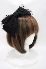 画像1: Melody BasKet / Dollyリボンカチューシャ  ブラック H-26-05-04-1003-LO-AC-KB-ZH (1)