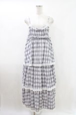 画像1: merry jenny / チェックティアードワンピース  グレー H-26-05-04-1010-LO-OP-KB-ZH (1)
