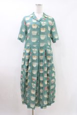 画像1: Jane Marple Dans Le Salon / British potteriesデイドレス  ピーコックブルー H-26-05-04-1011-JM-OP-KB-ZH (1)