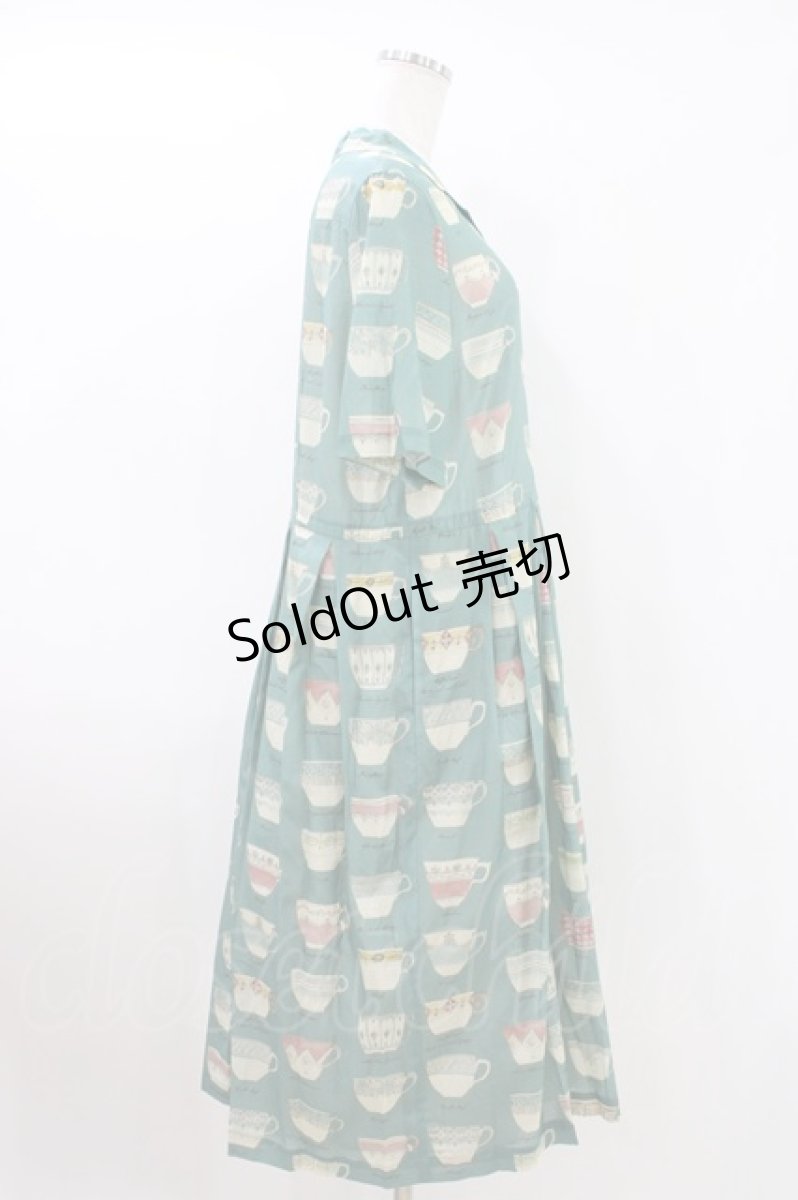 画像2: Jane Marple Dans Le Salon / British potteriesデイドレス  ピーコックブルー H-26-05-04-1011-JM-OP-KB-ZH (2)