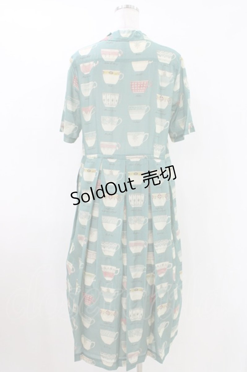 画像3: Jane Marple Dans Le Salon / British potteriesデイドレス  ピーコックブルー H-26-05-04-1011-JM-OP-KB-ZH (3)