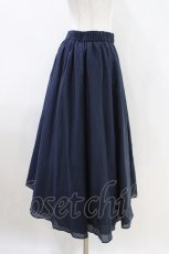 画像2: Jane Marple Dans Le Salon / シルクコットンロングギャザースカート  ネイビー H-26-05-04-1015-JM-SK-KB-ZH (2)