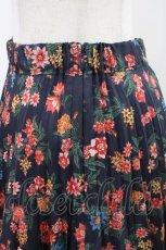 画像3: Jane Marple Dans Le Salon / Flowers of Jouy double accordion skirt  ネイビー H-26-05-04-1016-JM-SK-KB-ZH (3)