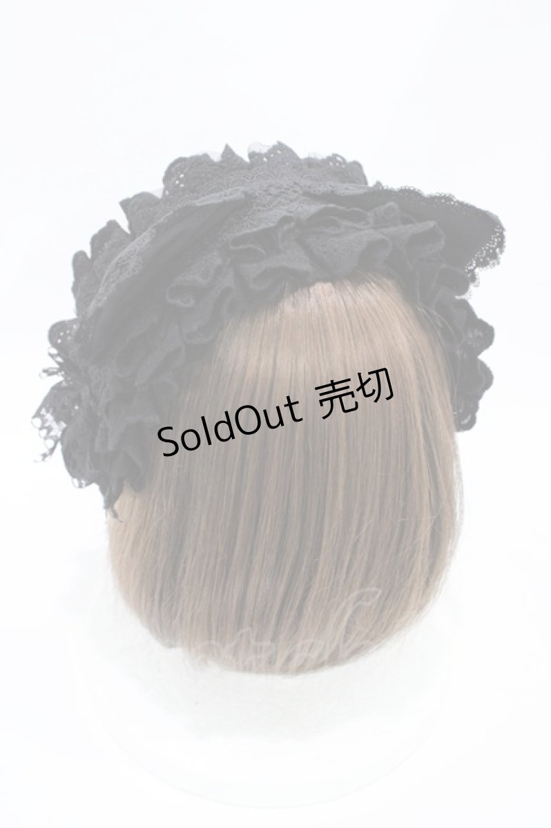 画像2: ATELIER PIERROT / Mimi de Chat Lace Headdress  黒 H-26-05-04-006-EL-AC-AK-ZH (2)