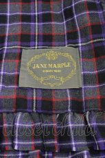 画像2: Jane Marple / ウールタータンチェックのフリルストール  パープル H-26-05-04-023-JM-ZA-KB-ZH (2)