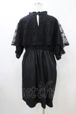 画像2: Lovely Tency / 眞白ありす/レースケープワンピース 3L ブラック H-26-05-05-1036-GO-OP-NS-ZH (2)