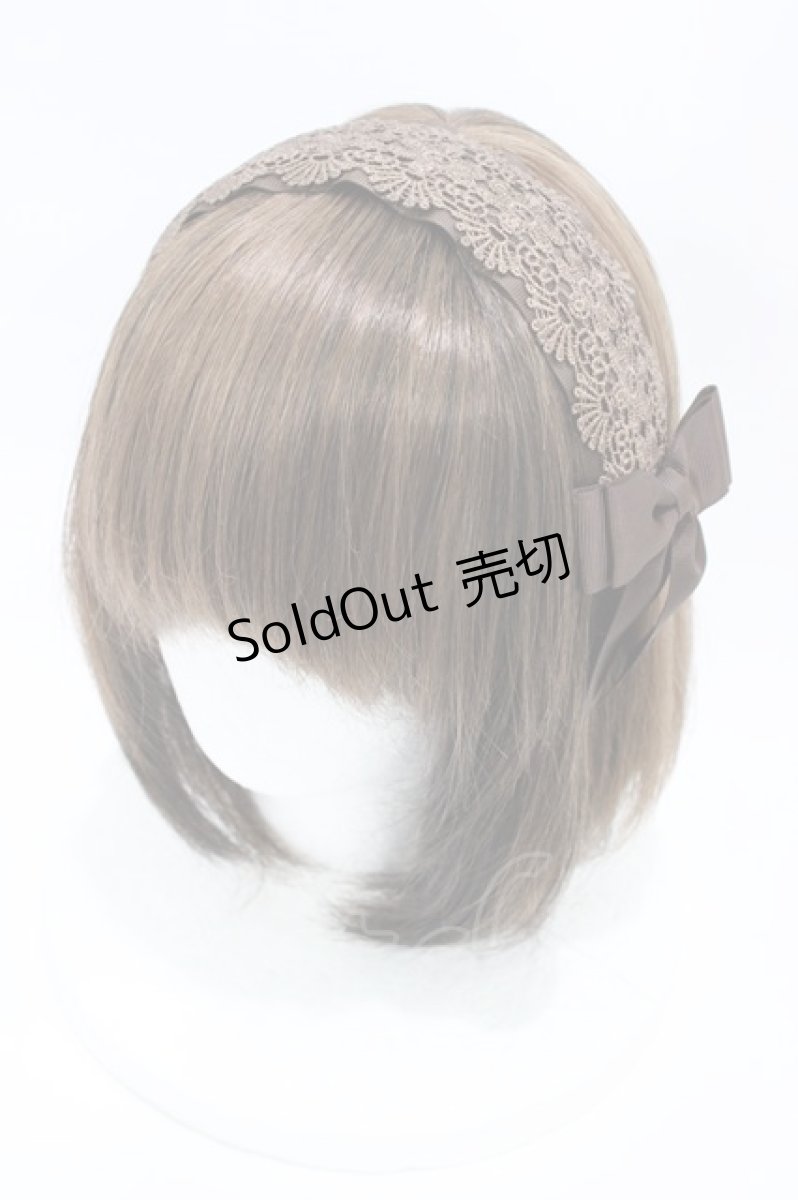 画像1: m petit by misako / TT*AMレースカチューシャ  ブラウン H-26-05-05-1005-LO-AC-NS-ZH (1)