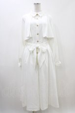画像1: axes femme / 後レースアップトレンチコート Free 白 H-26-05-05-1041-AX-CO-NS-ZH (1)