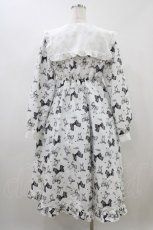 画像2: Lovely Tency / 眞白ありす/リボン柄襟付きワンピース LL 白 H-26-05-05-1042-GO-OP-NS-ZH (2)