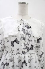 画像3: Lovely Tency / 眞白ありす/リボン柄襟付きワンピース LL 白 H-26-05-05-1042-GO-OP-NS-ZH (3)