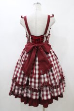 画像2: axes femme kawaii / カフェジャンパースカート M ワイン H-26-05-05-1045-AX-OP-NS-ZH (2)