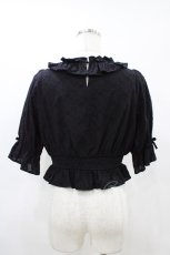 画像2: axes femme kawaii / コットンレースブラウス M ブラック H-26-05-05-1054-AX-BL-NS-ZH (2)