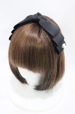 画像1: m petit by misako / NINA's/AM*NIリボンカチューシャ  ブラック H-26-05-05-1007-LO-AC-NS-ZH (1)