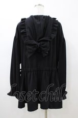 画像2: Secret Honey / リボンフリルボリュームパーカー M ブラック H-26-05-05-1058-CA-TO-NS-ZH (2)