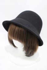 画像1: m petit by misako / AM*NIリボンメトロハット  ブラック H-26-05-05-1013-LO-AC-NS-ZH (1)