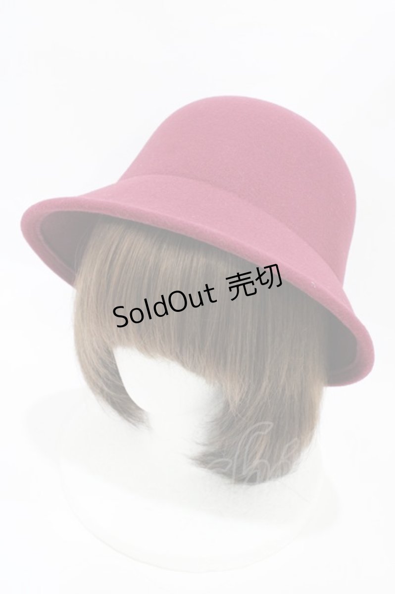 画像1: m petit by misako / AM*NIリボンメトロハット  ワイン H-26-05-05-1014-LO-AC-NS-ZH (1)
