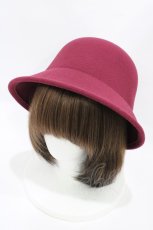 画像1: m petit by misako / AM*NIリボンメトロハット  ワイン H-26-05-05-1014-LO-AC-NS-ZH (1)