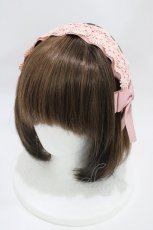 画像1: m petit by misako / TT*AMレースカチューシャ  ピンク H-26-05-05-1003-LO-AC-NS-ZH (1)