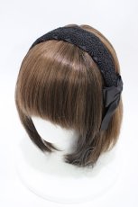 画像1: m petit by misako / TT*AMレースカチューシャ  ブラック H-26-05-05-1004-LO-AC-NS-ZH (1)