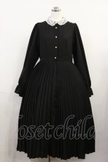 画像1: m petit by misako / AM*レースエリプリーツワンピース L ブラック H-26-05-05-009-LO-OP-NS-ZH (1)
