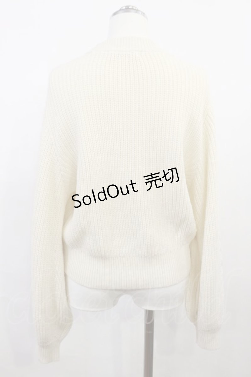 画像2: Fi.n.t / ハートはしごリボンケーブルニットプルオーバー Free OFF WHITE H-26-05-05-025-CA-TO-NS-ZH (2)