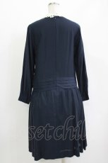画像3: Jane Marple / ボイルとシフォンのコレットドレス  ネイビー H-26-05-06-028-JM-OP-KB-ZH (3)