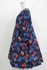 画像2: Jane Marple / Anniversary ribbonsティアードドレス  ネイビー H-26-05-06-004-JM-OP-KB-ZH (2)