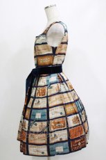 画像2: Jane Marple / ブリティッシュチョコレートバースクエアドレス M ネイビー H-26-05-06-005-JM-SK-AK-ZH (2)