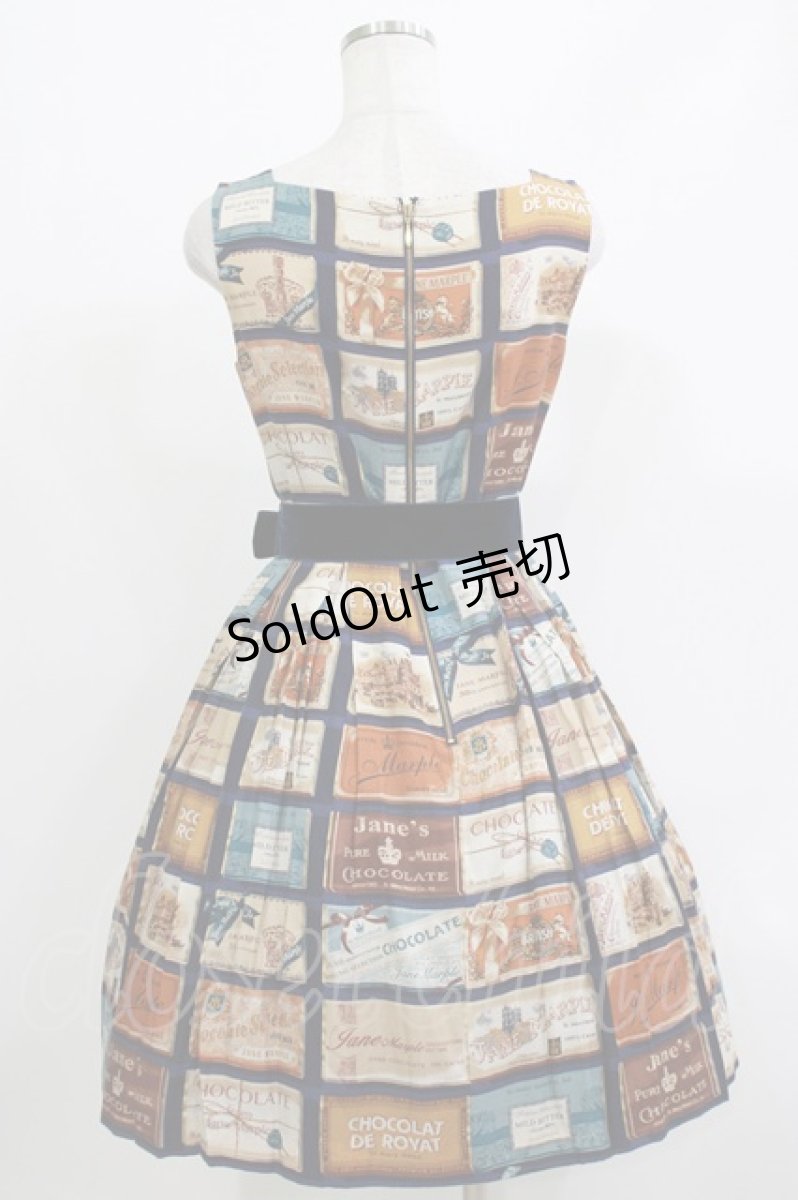 画像3: Jane Marple / ブリティッシュチョコレートバースクエアドレス M ネイビー H-26-05-06-005-JM-SK-AK-ZH (3)