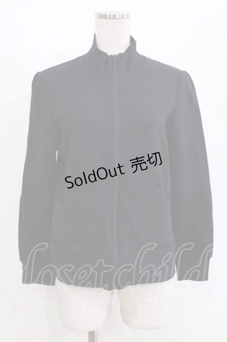 画像1: MILK / ハートポケットZIP UP  ブラック H-26-05-06-051-ML-TO-KB-ZH (1)