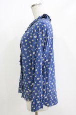 画像2: Jane Marple / Tumbling Diceのフリルカラーブラウス  ブルー H-26-05-06-056-JM-BL-KB-ZH (2)