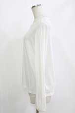 画像2: Jane Marple / シフォン天竺プルオーバー  オフホワイト H-26-05-06-064-JM-TO-KB-ZH (2)