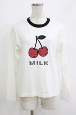 画像1: MILK / Cherry L.S. Tee  オフ H-26-05-06-067-ML-TO-KB-ZH (1)