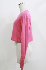 画像2: MILK / MILKショート L.S Tee  ディープピンク×ピンク H-26-05-06-071-ML-TO-KB-ZH (2)